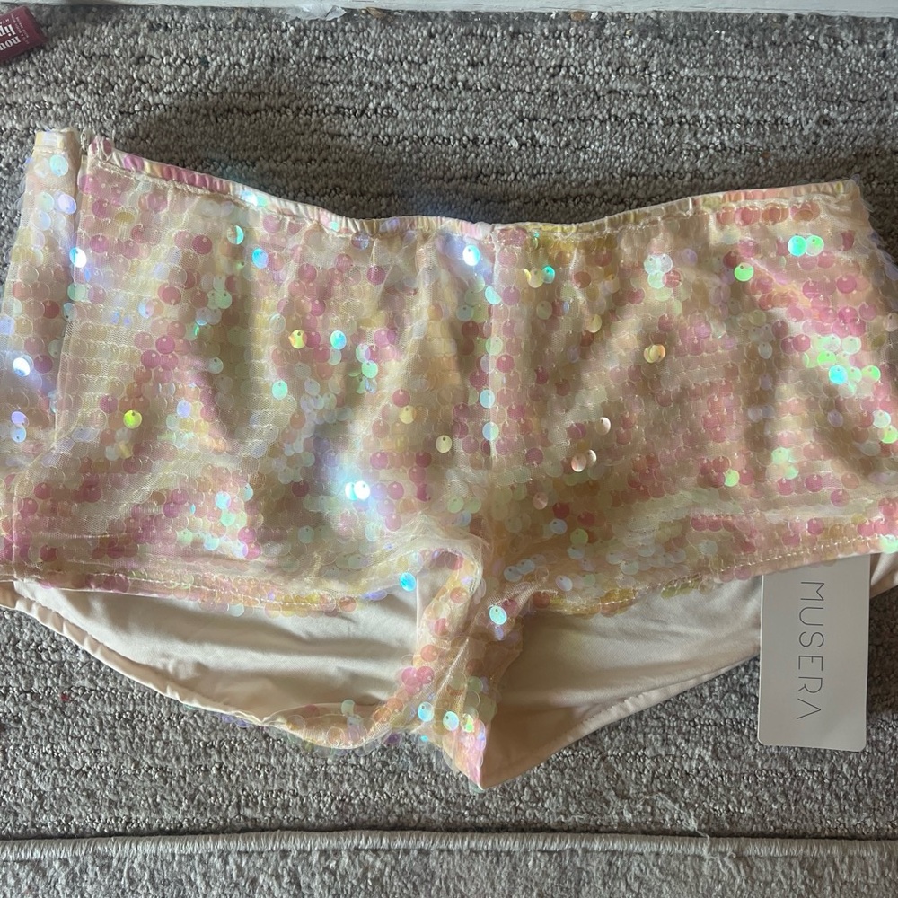 Musera iridescent micro shorts